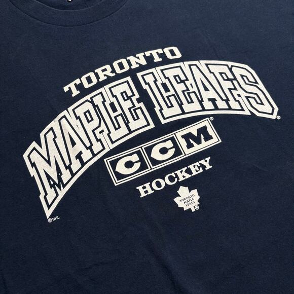 Vintage Toronto Maple Leafs CCM Y2K Hockey Men’s Sz XXL Long sleeve Shirt Blue - Picture 2 of 5